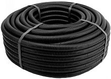 Гофра ПА НГHF негорючая безгалогенная Промрукав Д=63 легкая с протяжкой черный (15м) картинка